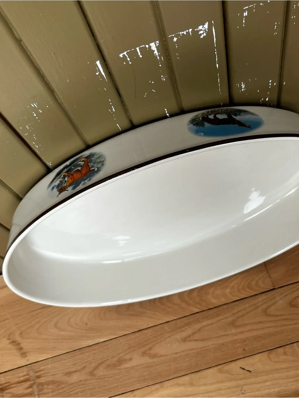 National wildlife Federation wildlife motive Ceramic Oval Baking Dish